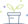 A line icon showing a pot plant.